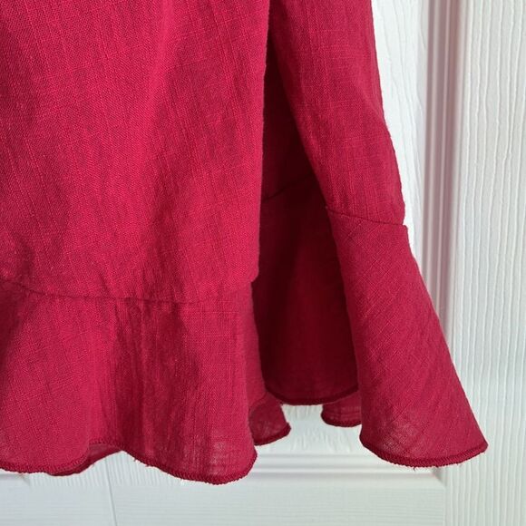 SHEIN 100% Cotton Red Wrap Backless Dress XL - Picture 5 of 14